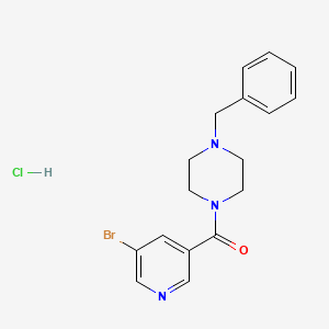 molecular formula C17H19BrClN3O B4013598 1-benzyl-4-[(5-bromo-3-pyridinyl)carbonyl]piperazine hydrochloride 