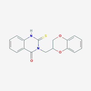 3-(2,3-dihydro-1,4-benzodioxin-2-ylmethyl)-2-thioxo-2,3-dihydro-4(1H)-quinazolinone