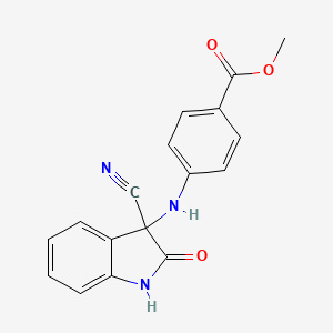 methyl 4-[(3-cyano-2-oxo-2,3-dihydro-1H-indol-3-yl)amino]benzoate