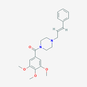 molecular formula C23H28N2O4 B401361 1-(3-Phenylprop-2-enyl)-4-(3,4,5-trimethoxybenzoyl)piperazine 