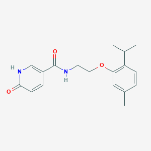 molecular formula C18H22N2O3 B4013621 N-[2-(2-isopropyl-5-methylphenoxy)ethyl]-6-oxo-1,6-dihydro-3-pyridinecarboxamide 