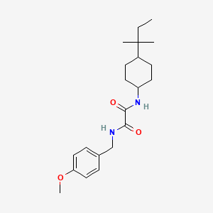 molecular formula C21H32N2O3 B4013635 N-[4-(1,1-dimethylpropyl)cyclohexyl]-N'-(4-methoxybenzyl)ethanediamide 