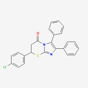 7-(4-chlorophenyl)-2,3-diphenyl-6,7-dihydro-5H-imidazo[2,1-b][1,3]thiazin-5-one