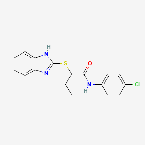 2-(1H-benzimidazol-2-ylthio)-N-(4-chlorophenyl)butanamide