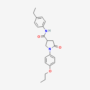 N-(4-ethylphenyl)-5-oxo-1-(4-propoxyphenyl)-3-pyrrolidinecarboxamide