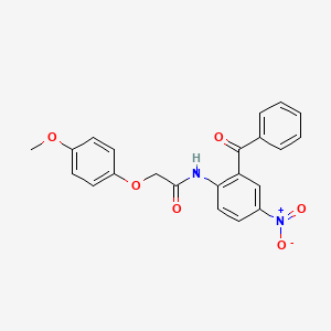 molecular formula C22H18N2O6 B4013665 N-(2-benzoyl-4-nitrophenyl)-2-(4-methoxyphenoxy)acetamide 