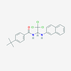 molecular formula C23H23Cl3N2O B401369 4-tert-butyl-N-[2,2,2-trichloro-1-(naphthalen-2-ylamino)ethyl]benzamide 