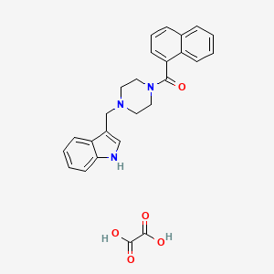 molecular formula C26H25N3O5 B4013704 3-{[4-(1-naphthoyl)-1-piperazinyl]methyl}-1H-indole oxalate 