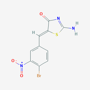 molecular formula C10H6BrN3O3S B401371 (5Z)-2-amino-5-[(4-bromo-3-nitrophenyl)methylidene]-1,3-thiazol-4-one 