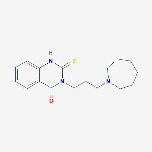 molecular formula C17H23N3OS B4013735 3-[3-(1-azepanyl)propyl]-2-thioxo-2,3-dihydro-4(1H)-quinazolinone 