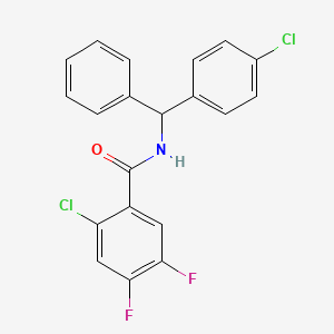 molecular formula C20H13Cl2F2NO B4013809 2-chloro-N-[(4-chlorophenyl)(phenyl)methyl]-4,5-difluorobenzamide 