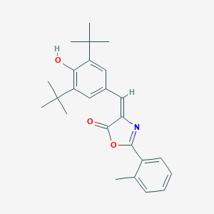 molecular formula C25H29NO3 B401384 4-(3,5-ditert-butyl-4-hydroxybenzylidene)-2-(2-methylphenyl)-1,3-oxazol-5(4H)-one 
