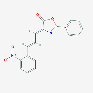 molecular formula C18H12N2O4 B401386 4-[3-(2-Nitro-phenyl)-allylidene]-2-phenyl-4H-oxazol-5-one 