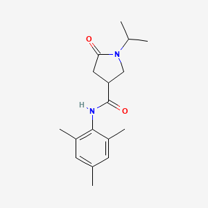molecular formula C17H24N2O2 B4013867 1-isopropyl-N-mesityl-5-oxo-3-pyrrolidinecarboxamide 