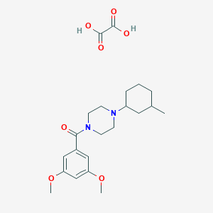 molecular formula C22H32N2O7 B4013889 1-(3,5-dimethoxybenzoyl)-4-(3-methylcyclohexyl)piperazine oxalate 