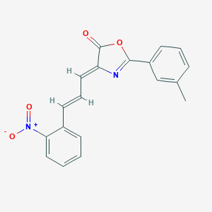 molecular formula C19H14N2O4 B401390 4-(3-{2-nitrophenyl}-2-propenylidene)-2-(3-methylphenyl)-1,3-oxazol-5(4H)-one 