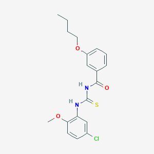 molecular formula C19H21ClN2O3S B4013902 3-butoxy-N-{[(5-chloro-2-methoxyphenyl)amino]carbonothioyl}benzamide 