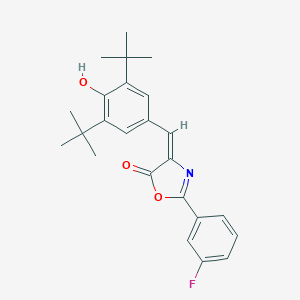 molecular formula C24H26FNO3 B401391 4-(3,5-ditert-butyl-4-hydroxybenzylidene)-2-(3-fluorophenyl)-1,3-oxazol-5(4H)-one 