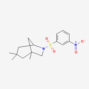 molecular formula C16H22N2O4S B4013934 1,3,3-trimethyl-6-[(3-nitrophenyl)sulfonyl]-6-azabicyclo[3.2.1]octane 
