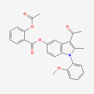 3-acetyl-1-(2-methoxyphenyl)-2-methyl-1H-indol-5-yl 2-(acetyloxy)benzoate