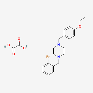 molecular formula C22H27BrN2O5 B4013959 1-(2-bromobenzyl)-4-(4-ethoxybenzyl)piperazine oxalate 
