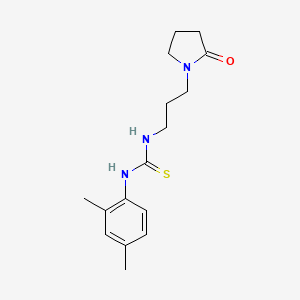 molecular formula C16H23N3OS B4013979 N-(2,4-dimethylphenyl)-N'-[3-(2-oxo-1-pyrrolidinyl)propyl]thiourea 