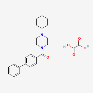 molecular formula C25H30N2O5 B4014030 1-(4-biphenylylcarbonyl)-4-cyclohexylpiperazine oxalate 