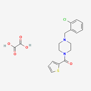 molecular formula C18H19ClN2O5S B4014035 1-(2-chlorobenzyl)-4-(2-thienylcarbonyl)piperazine oxalate 