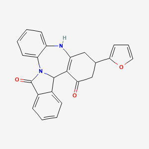 molecular formula C24H18N2O3 B4014043 7-(2-furyl)-4b,7,8,9-tetrahydro-6H-dibenzo[2,3:5,6][1,4]diazepino[7,1-a]isoindole-5,15-dione 