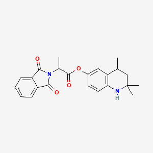 molecular formula C23H24N2O4 B4014070 2,2,4-trimethyl-1,2,3,4-tetrahydro-6-quinolinyl 2-(1,3-dioxo-1,3-dihydro-2H-isoindol-2-yl)propanoate 