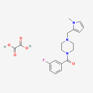 molecular formula C19H22FN3O5 B4014102 1-(3-fluorobenzoyl)-4-[(1-methyl-1H-pyrrol-2-yl)methyl]piperazine oxalate 