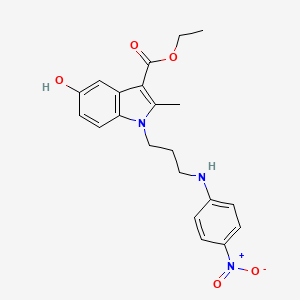 molecular formula C21H23N3O5 B4014110 ethyl 5-hydroxy-2-methyl-1-{3-[(4-nitrophenyl)amino]propyl}-1H-indole-3-carboxylate 