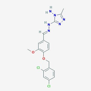 3-[(2E)-2-{4-[(2,4-dichlorobenzyl)oxy]-3-methoxybenzylidene}hydrazinyl]-5-methyl-4H-1,2,4-triazol-4-amine