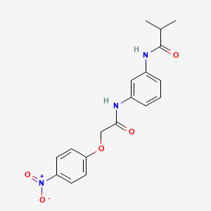molecular formula C18H19N3O5 B4014166 2-methyl-N-(3-{[(4-nitrophenoxy)acetyl]amino}phenyl)propanamide 