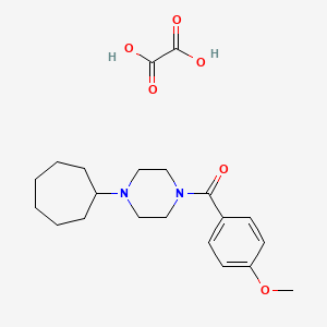 molecular formula C21H30N2O6 B4014168 1-cycloheptyl-4-(4-methoxybenzoyl)piperazine oxalate 