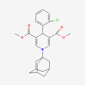 molecular formula C25H28ClNO4 B4014202 dimethyl 1-(1-adamantyl)-4-(2-chlorophenyl)-1,4-dihydro-3,5-pyridinedicarboxylate 