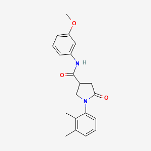 molecular formula C20H22N2O3 B4014209 1-(2,3-dimethylphenyl)-N-(3-methoxyphenyl)-5-oxo-3-pyrrolidinecarboxamide 