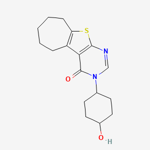 molecular formula C17H22N2O2S B4014222 3-(4-hydroxycyclohexyl)-3,5,6,7,8,9-hexahydro-4H-cyclohepta[4,5]thieno[2,3-d]pyrimidin-4-one 