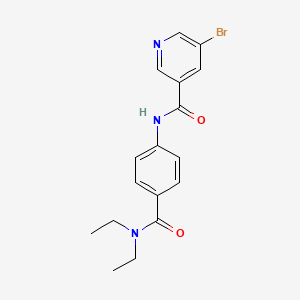 molecular formula C17H18BrN3O2 B4014249 5-bromo-N-{4-[(diethylamino)carbonyl]phenyl}nicotinamide 