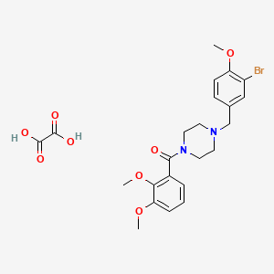 molecular formula C23H27BrN2O8 B4014317 1-(3-bromo-4-methoxybenzyl)-4-(2,3-dimethoxybenzoyl)piperazine oxalate 