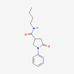 molecular formula C15H20N2O2 B4014325 N-butyl-5-oxo-1-phenyl-3-pyrrolidinecarboxamide 