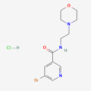 molecular formula C12H17BrClN3O2 B4014329 5-bromo-N-[2-(4-morpholinyl)ethyl]nicotinamide hydrochloride CAS No. 1047620-50-7