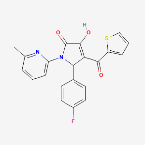molecular formula C21H15FN2O3S B4014361 5-(4-fluorophenyl)-3-hydroxy-1-(6-methyl-2-pyridinyl)-4-(2-thienylcarbonyl)-1,5-dihydro-2H-pyrrol-2-one 