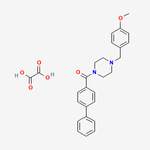 molecular formula C27H28N2O6 B4014371 1-(4-biphenylylcarbonyl)-4-(4-methoxybenzyl)piperazine oxalate 