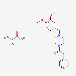 molecular formula C24H30N2O7 B4014388 1-(3-ethoxy-4-methoxybenzyl)-4-(phenylacetyl)piperazine oxalate 