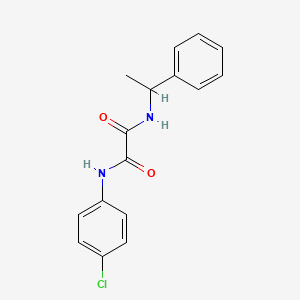 molecular formula C16H15ClN2O2 B4014390 N-(4-chlorophenyl)-N'-(1-phenylethyl)ethanediamide 
