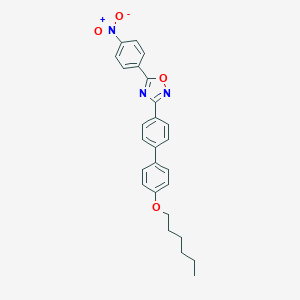 molecular formula C26H25N3O4 B401441 3-[4'-(Hexyloxy)biphenyl-4-yl]-5-(4-nitrophenyl)-1,2,4-oxadiazole 