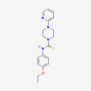molecular formula C18H22N4OS B4014410 N-(4-ethoxyphenyl)-4-(2-pyridinyl)-1-piperazinecarbothioamide 