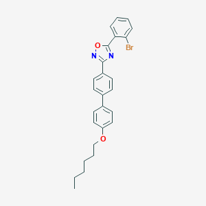 molecular formula C26H25BrN2O2 B401443 5-(2-Bromophenyl)-3-[4'-(hexyloxy)biphenyl-4-yl]-1,2,4-oxadiazole 