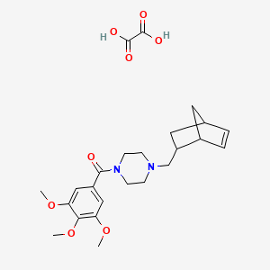 molecular formula C24H32N2O8 B4014448 1-(bicyclo[2.2.1]hept-5-en-2-ylmethyl)-4-(3,4,5-trimethoxybenzoyl)piperazine oxalate 